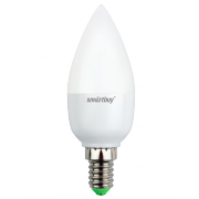 Лампа LED C37 Smartbuy, Е14, 5 Вт / 45 Вт, 3000 К, тепло-белая - 