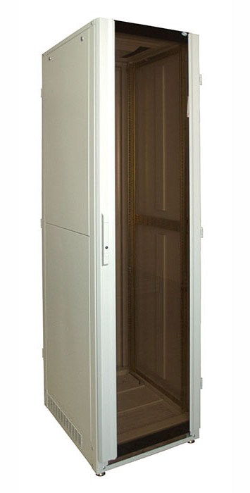 Шкаф напольный 19" 24U (1300 x 600 х 600) дверь стекл./мет. Ижтехноком