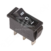Выключатель клавишный черный с нейтралью 250V 15A (3c) On-Off-On (RWB-411, SC-791) - 