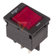 Выключатель-автомат клавишный красный с подсветкой Reset-Off (4с) (IRS-2-R15) - 