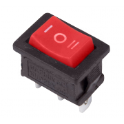 Выключатель клавишный красный с нейтралью 250V 6A (3c) On-Off-On Mini (RWB-205, SC-768) - 