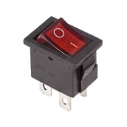 Выключатель SC-768 клавишный красный с подсветкой (4с) (RWB-207) - 