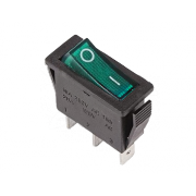 Выключатель SC-791 клавишный зеленый с подсветкой (3с) (IRS-101-1C) - 