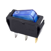Выключатель клавишный синий с подсветкой  250V 15A (3c) On-Off (RWB-404, SC-791, IRS-101-1C) - 