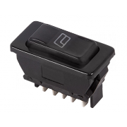 Выключатель клавишный черный с подсветкой 12V 20А (5с) On-Off-On (ASW-02D) - 