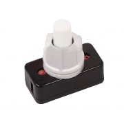 Выключатель-кнопка 250V 1А (2с) ON-OFF, белая, для настольной лампы (PBS-17A2) - 