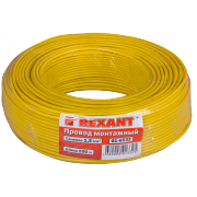 Провод автомобильный 1.5 мм2 Rexant, желтый, 100 м - 