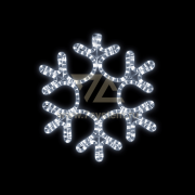 Фигура "Снежинка" Neon-Night, белая, 45x38 см - 