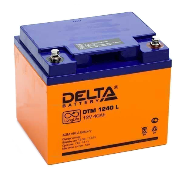 Батарея аккумуляторная DTM 1240 L Delta 12В, 40 Ач